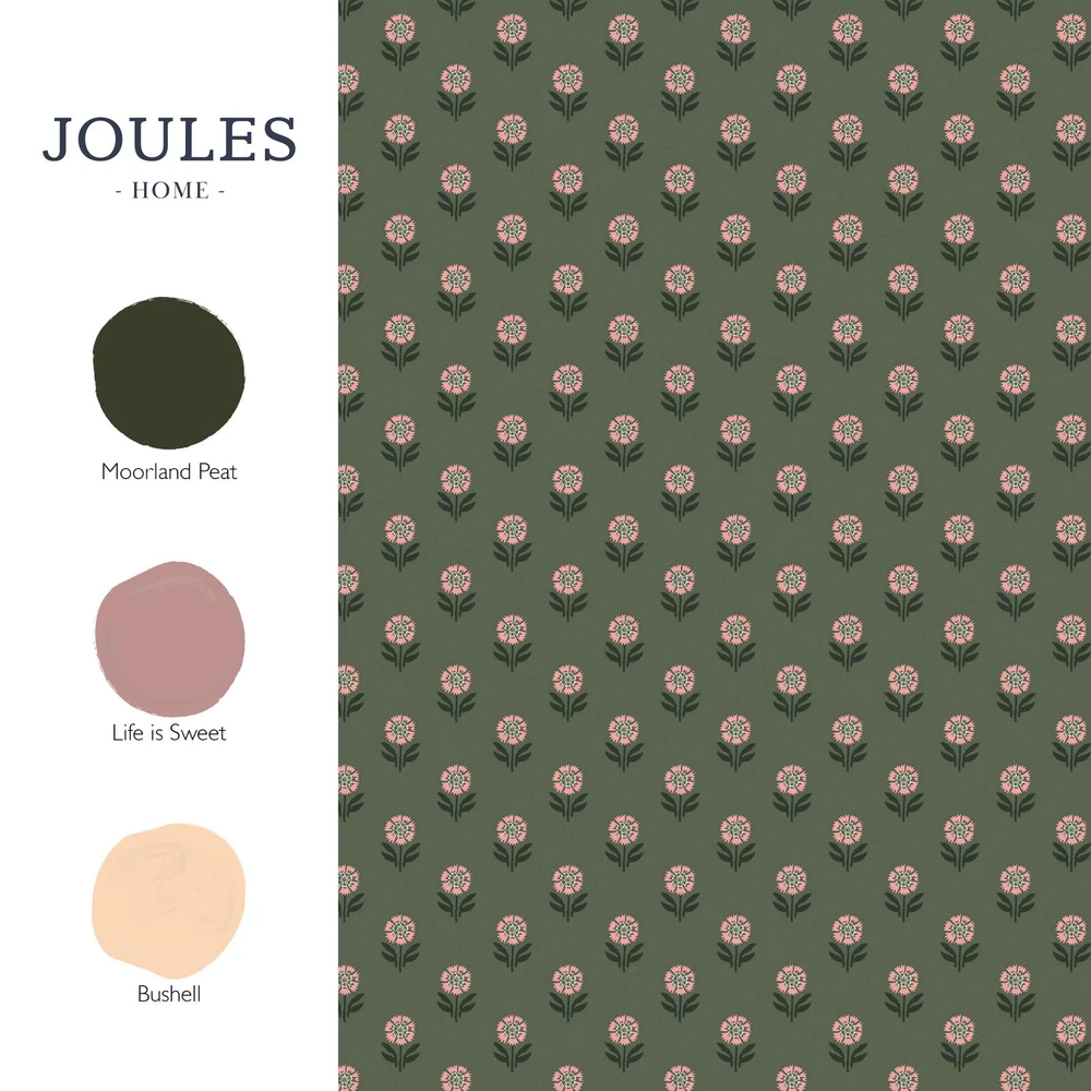 Joules Wood Block Floral Pink & Green Wallpaper - 149513_FLATLAY_WOOD BLOCK FLORAL PINK & GREEN_01.jpg
