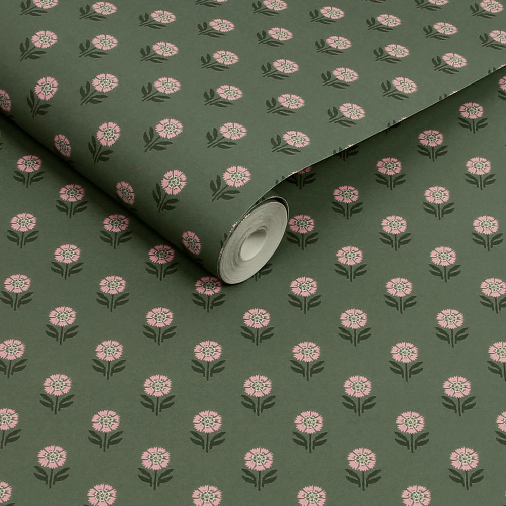 Joules Wood Block Floral Pink & Green Wallpaper - 149513_ROLLSHOT_WOOD BLOCK FLORAL PINK & GREEN_01.jpg