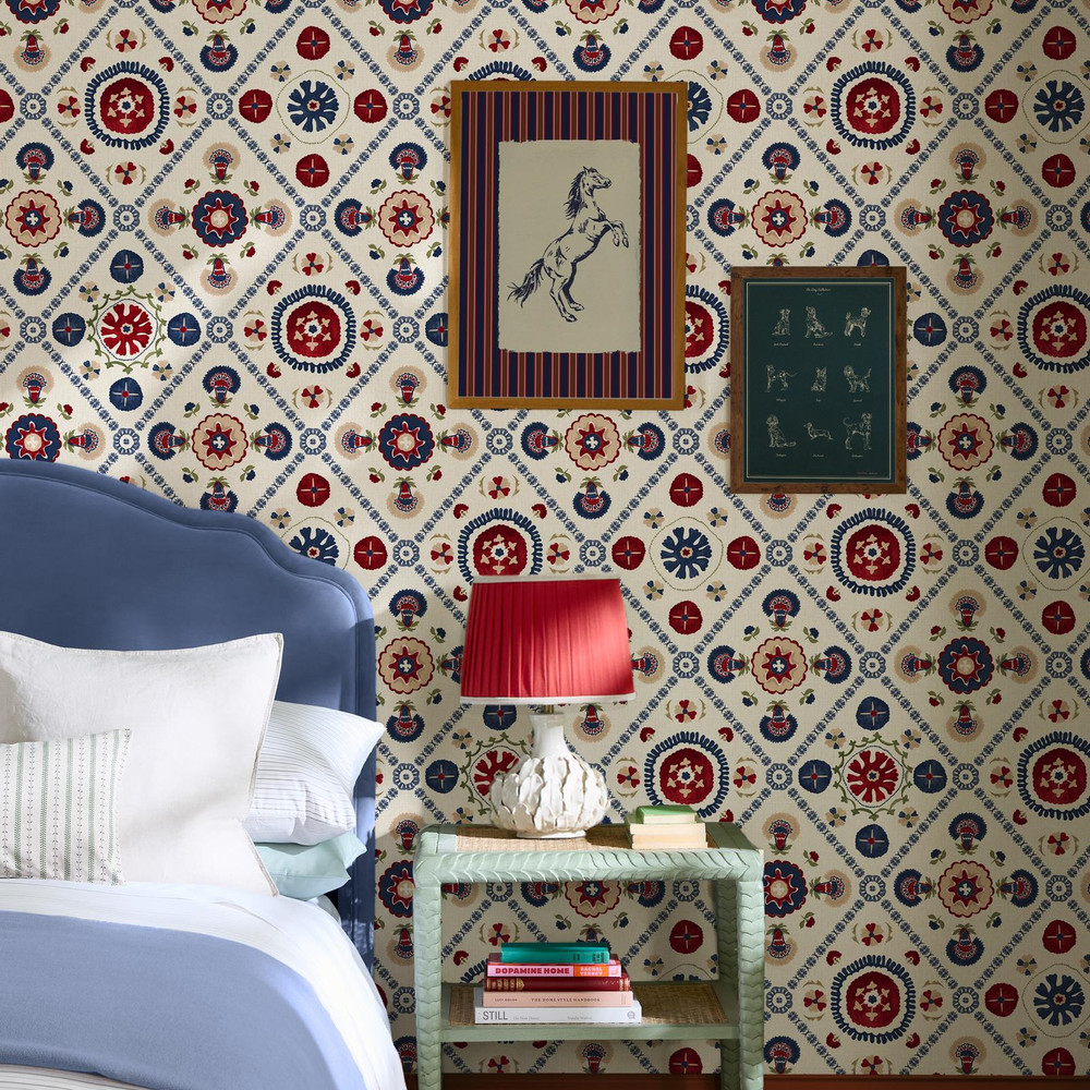Joules Festival Floral Trellis Cream Wallpaper - 149549_ROOMSET_FESTIVAL FLORAL TRELLIS CREAM_01.jpg