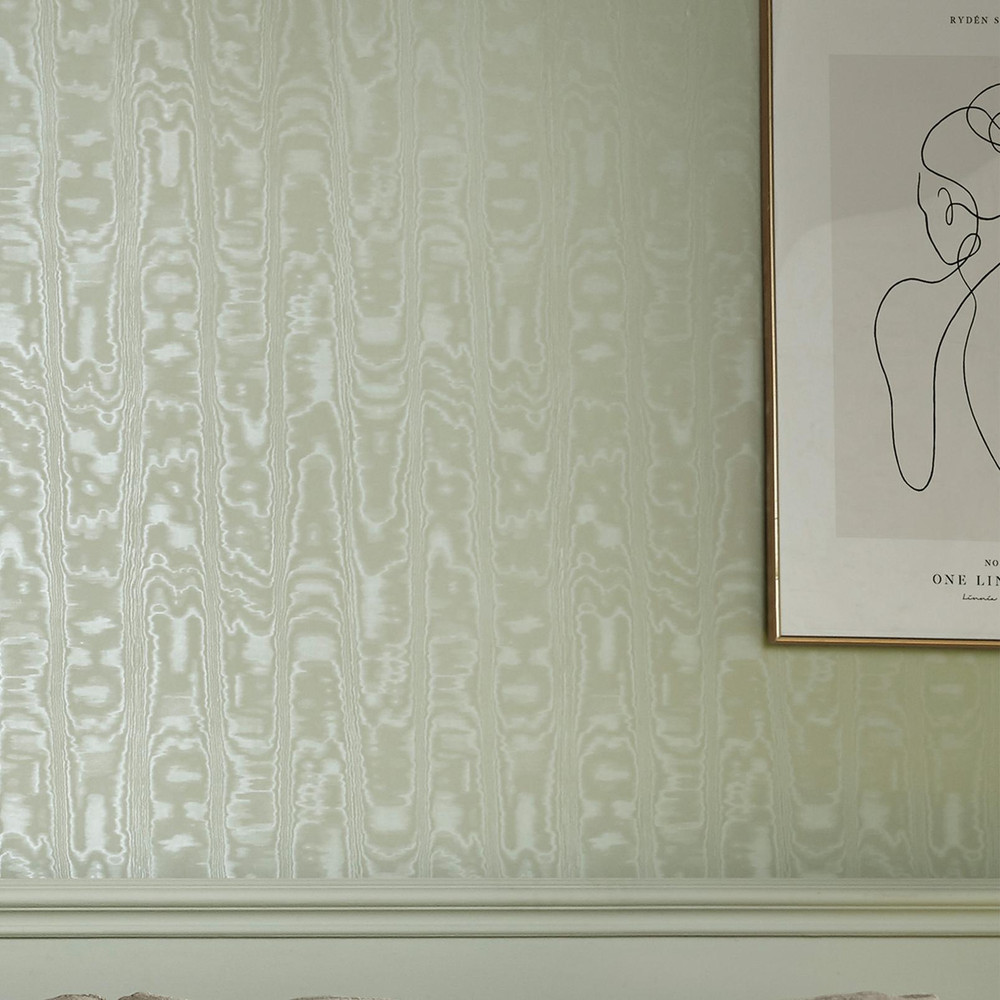 Moire Texture Sage Wallpaper - 149595_ROOMSET_MOIRE_TEXTURE_SAGE_03.jpg
