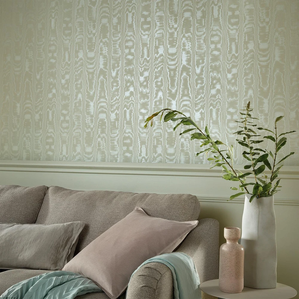 Moire Texture Sage Wallpaper - 149595_ROOMSET_MOIRE_TEXTURE_SAGE_02.jpg