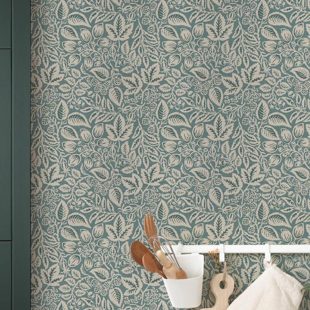 Rustling Leaves Teal Wallpaper - 146931_ROOMSET_RUSTLING_LEAVES_TEAL_02.jpg