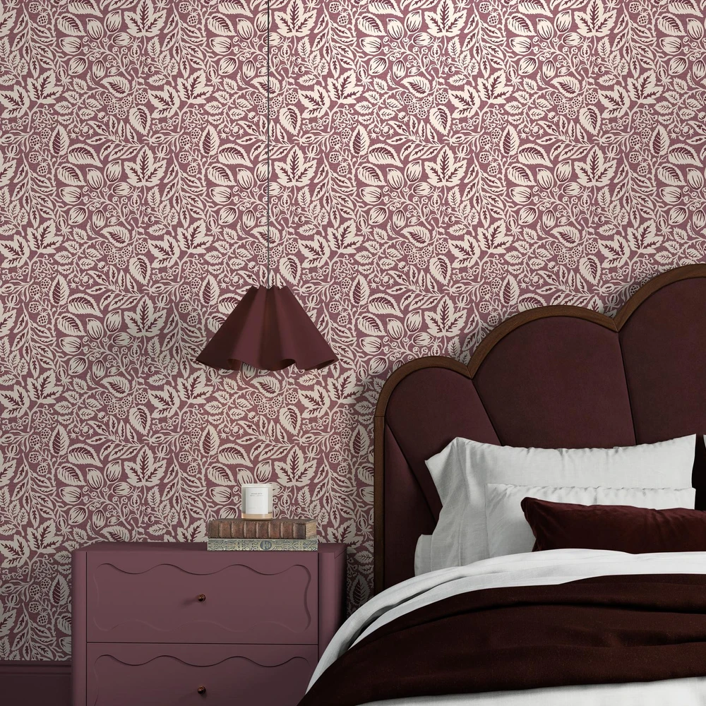 Rustling Leaves Plum Wallpaper - 146935_ROOMSET_RUSTLING_LEAVES_PLUM_01.jpg