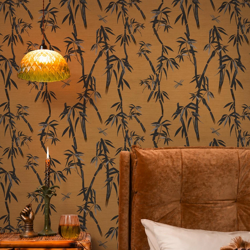Rockett St George Wham Bamboo Golden Hour Noir Wallpaper - 149632_ROOMSET_WHAM BAMBOO GOLDEN HOUR NOIR_01.jpg