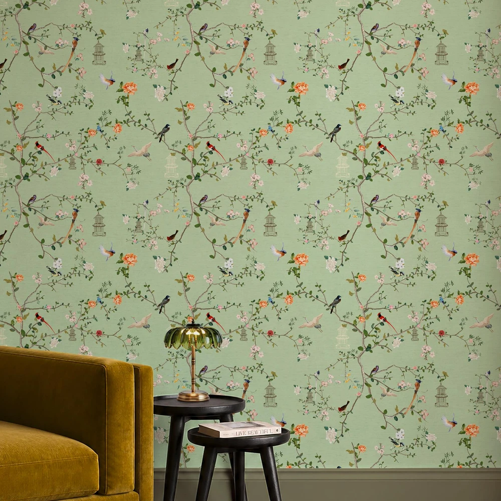 Rockett St George The Secret Garden Chinoiserie Green Tea Wallpaper - 149631_ROOMSET_THE SECRET GARDEN CHINOISERIE GREEN TEA_01.jpg