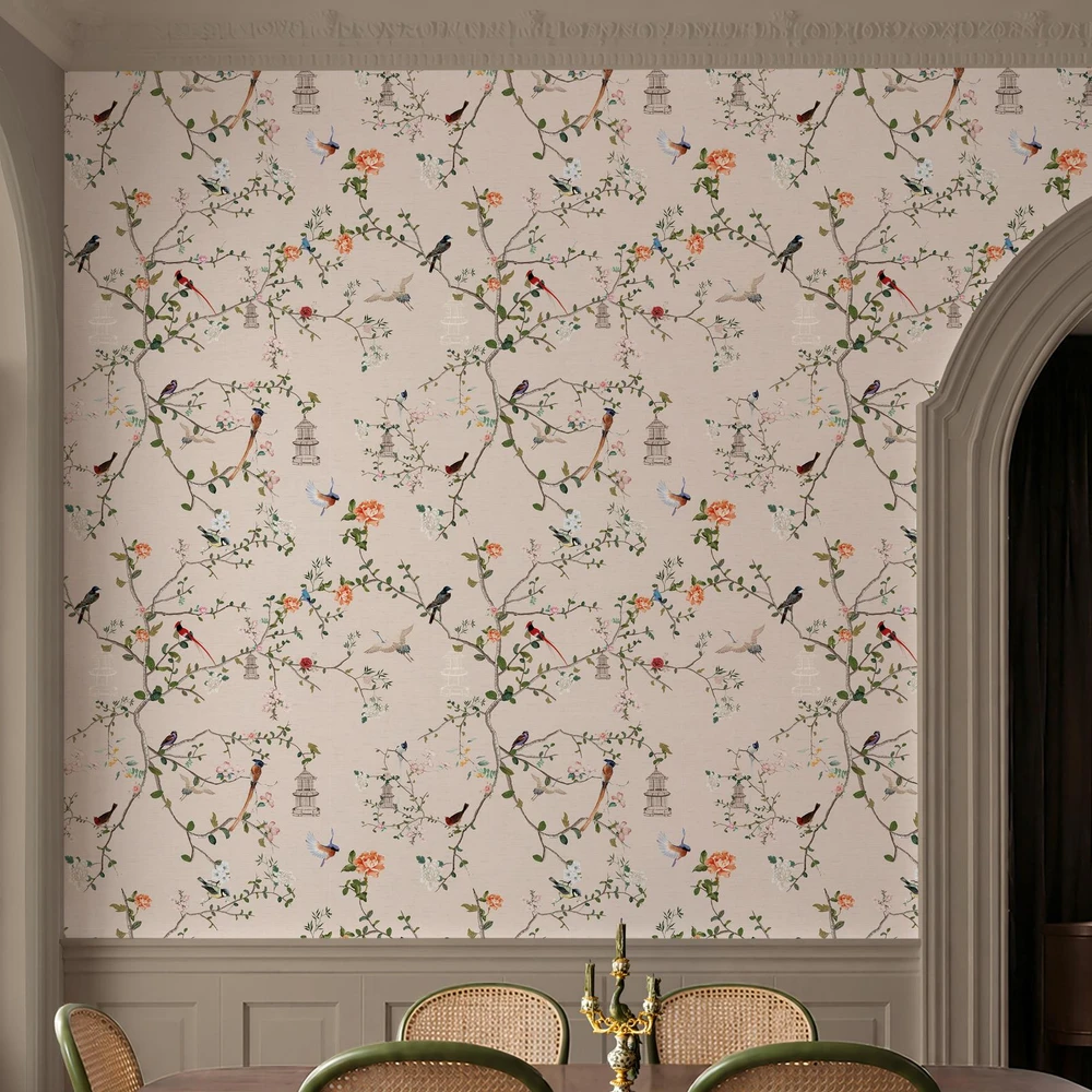 Rockett St George The Secret Garden Chinoiserie Ivory Wallpaper - 149629_ROOMSET_THE SECRET GARDEN CHINOISERIE IVORY_01.jpg