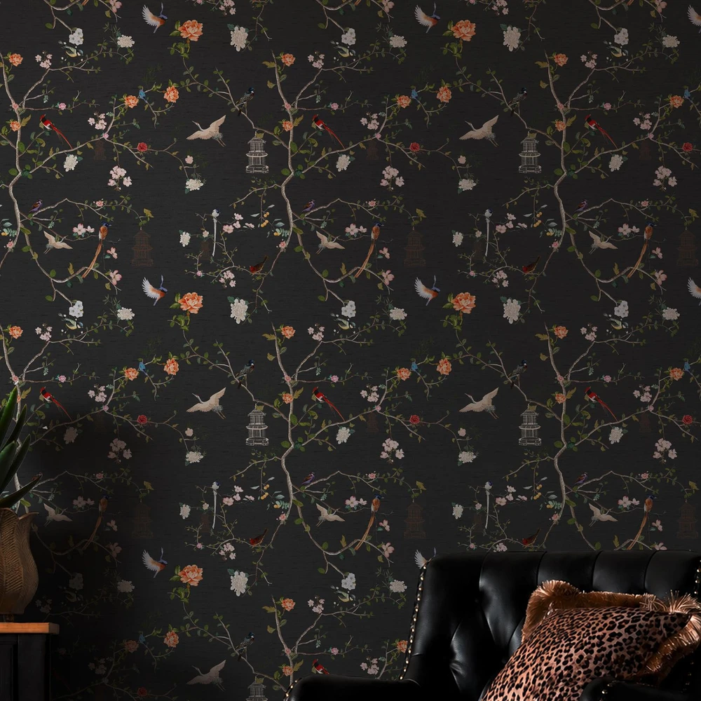 Rockett St George The Secret Garden Chinoiserie Black Ink Wallpaper - 149628_ROOMSET_THE SECRET GARDEN CHINOISERIE BLACK INK_03.jpg