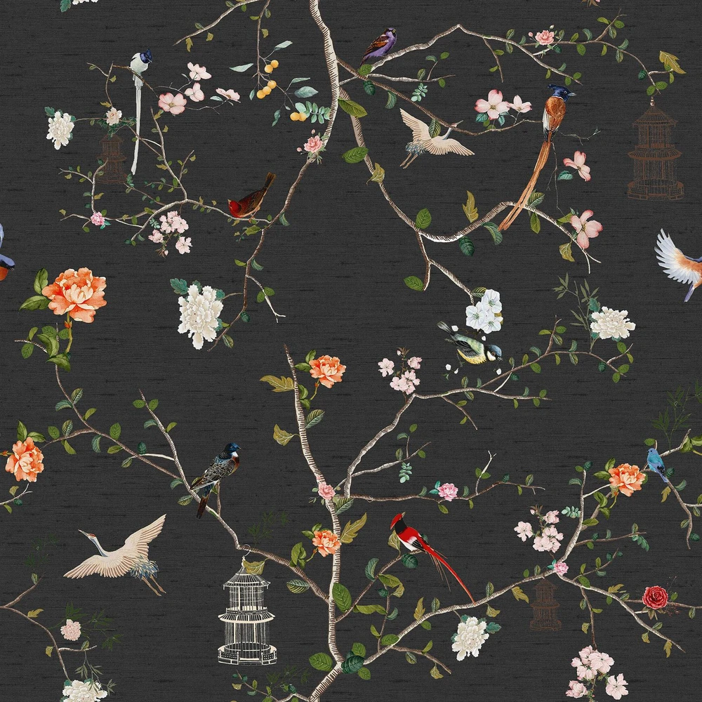 Rockett St George The Secret Garden Chinoiserie Black Ink Wallpaper - 149628_TILE_THE SECRET GARDEN CHINOISERIE BLACK INK_01.jpg