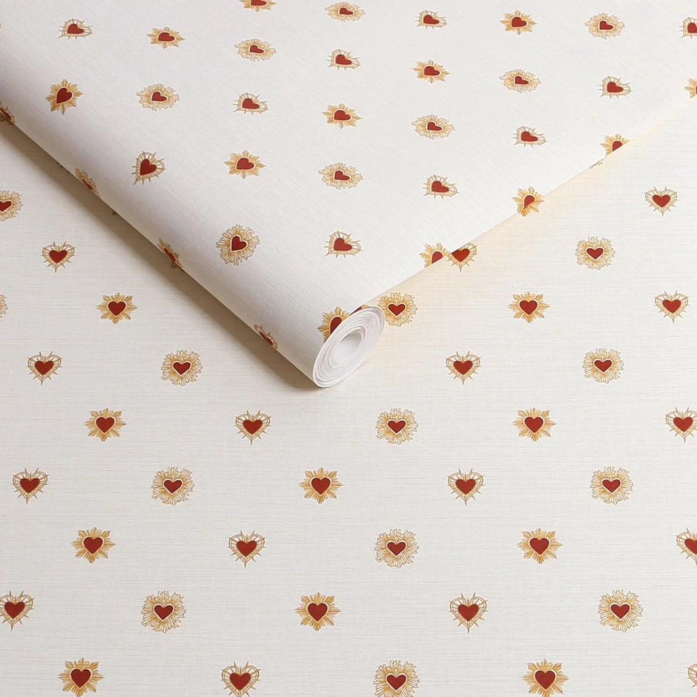 Rockett St George Sacred Hearts Ivory Red Wallpaper - 149639_ROLLSHOT_SACRED HEARTS IVORY RED_01.jpg