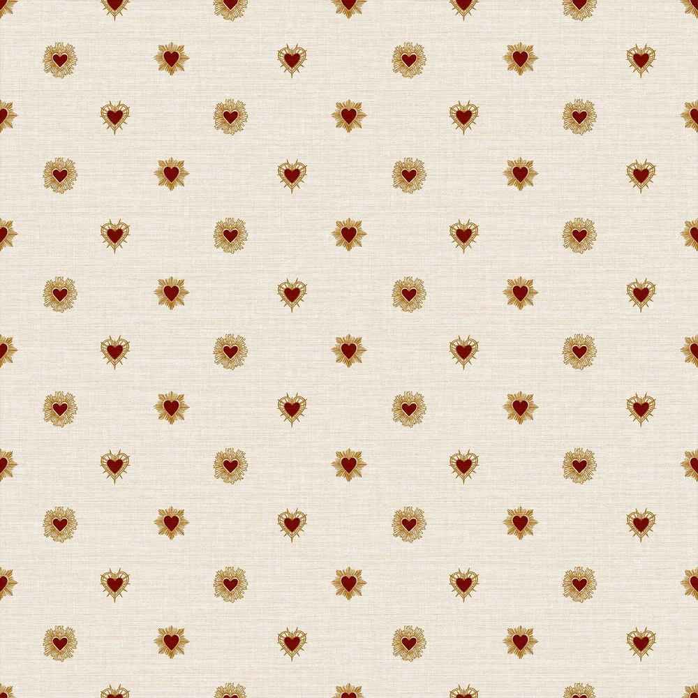 Rockett St George Sacred Hearts Ivory Red Wallpaper - 149639_TILE_SACRED HEARTS IVORY RED_01.jpg