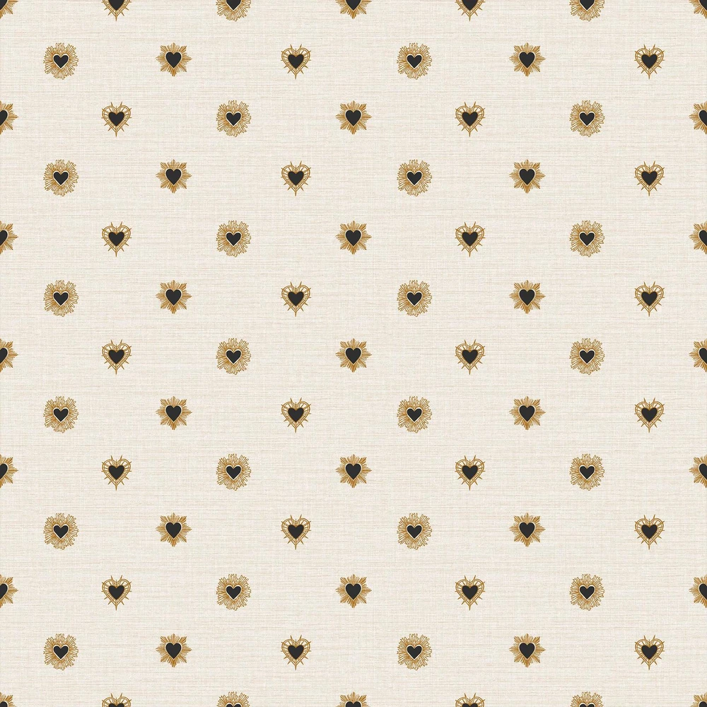 Rockett St George Sacred Hearts Ivory Noir Wallpaper - 149637_TILE_SACRED HEARTS IVORY NOIR_01.jpg