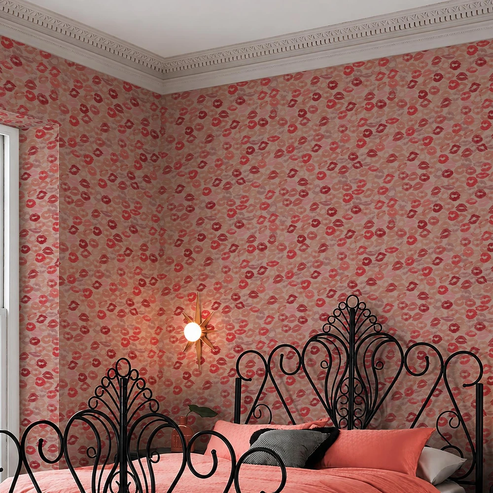 Rockett St George Kiss Me Lipstick Kisses Wallpaper - 149624_ROOMSET_KISS ME LIPSTICK KISSES_05.jpg