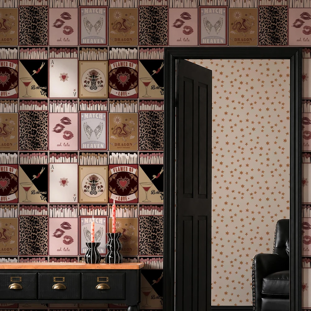 Rockett St George The Perfect Match Peach Multi Wallpaper - 149623_ROOMSET_THE PERFECT MATCH PEACH MULTI_01.jpg