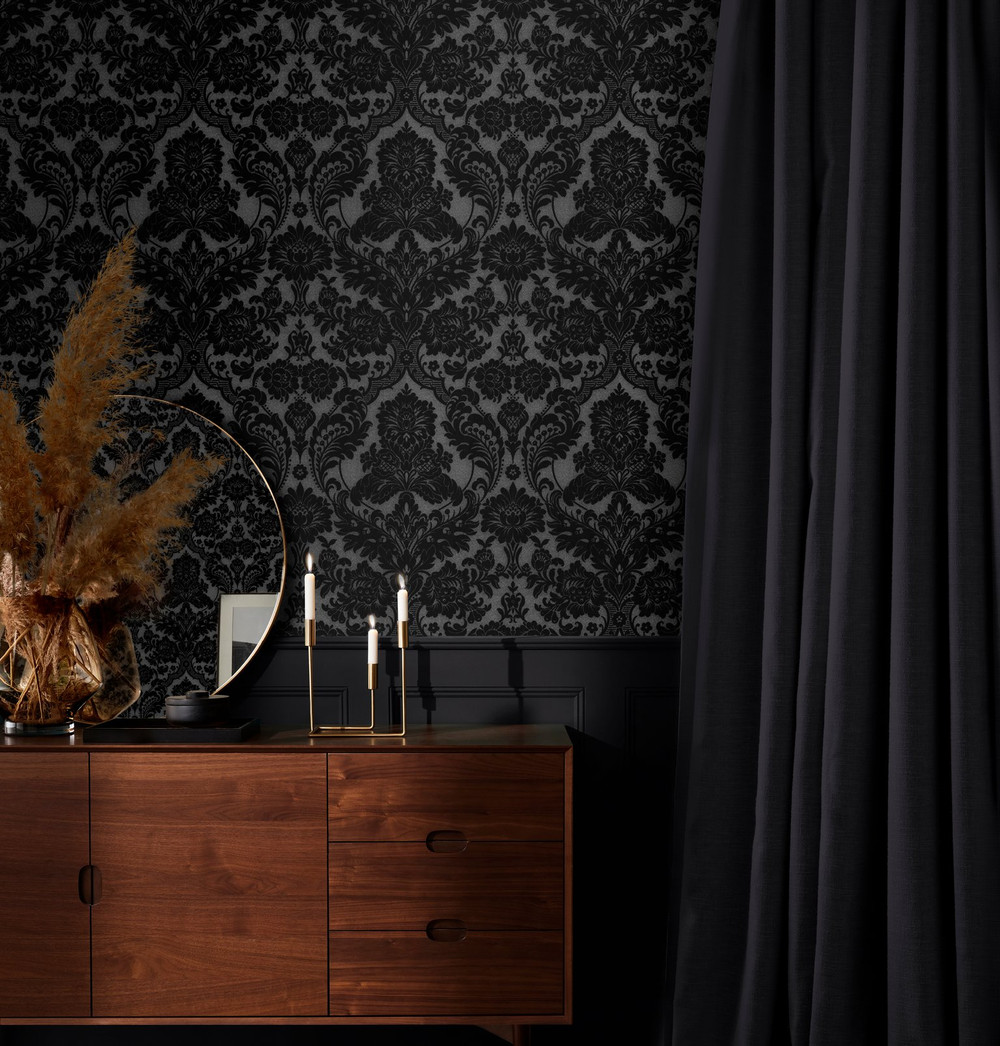 Gothic Damask Noir Wallpaper - 106585_ROOMSET_01.jpg