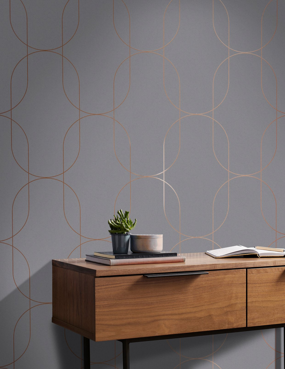 Palais Grey & Rose Gold Wallpaper - 112191_ROOMSET_PALAIS GREY & ROSE GOLD_01.jpg