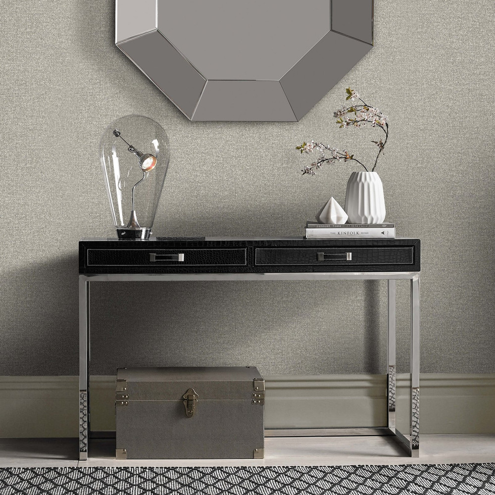 Twill Ecru Wallpaper - 115239_ROOMSET_TWILL ECRU_01.jpg