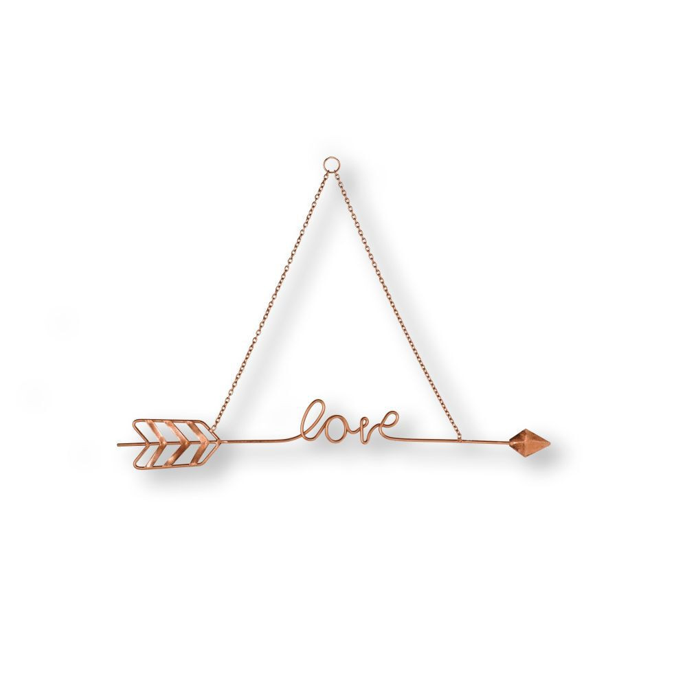 Love Story Rose Gold Metal Wall Art