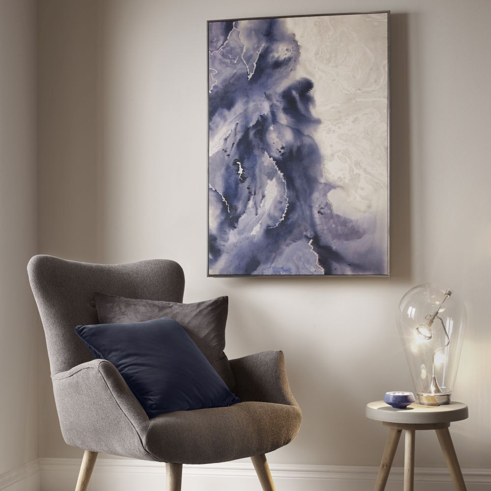 Serene Waves Framed Canvas Wall Art