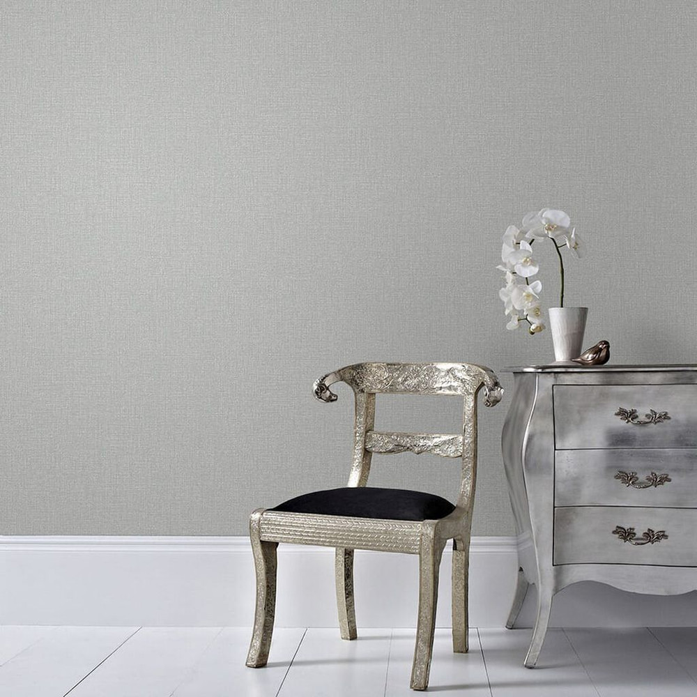 chenille grey and silver wallpaper