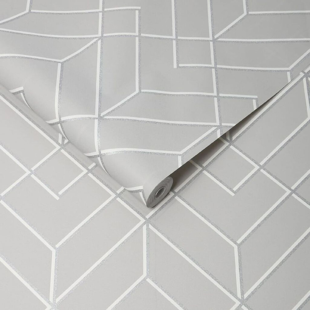 losanges filaires silver wallpaper