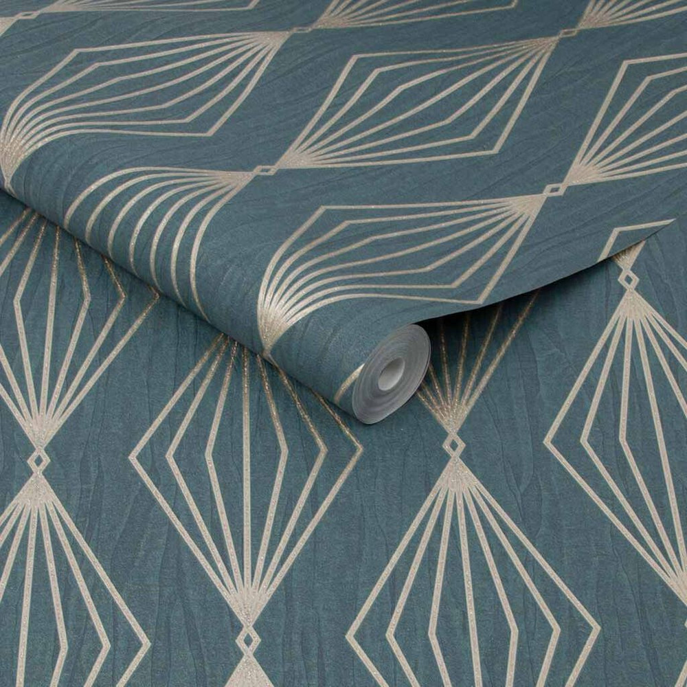 marquise geo emerald wallpaper
