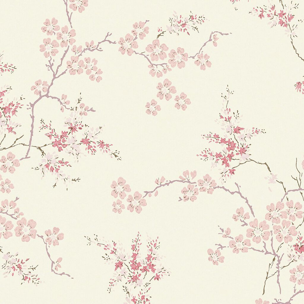 laura ashley oriental blossom blush wallpaper