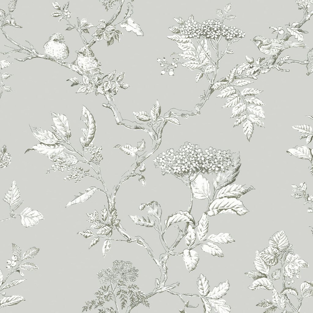 laura ashley elderwood steel wallpaper