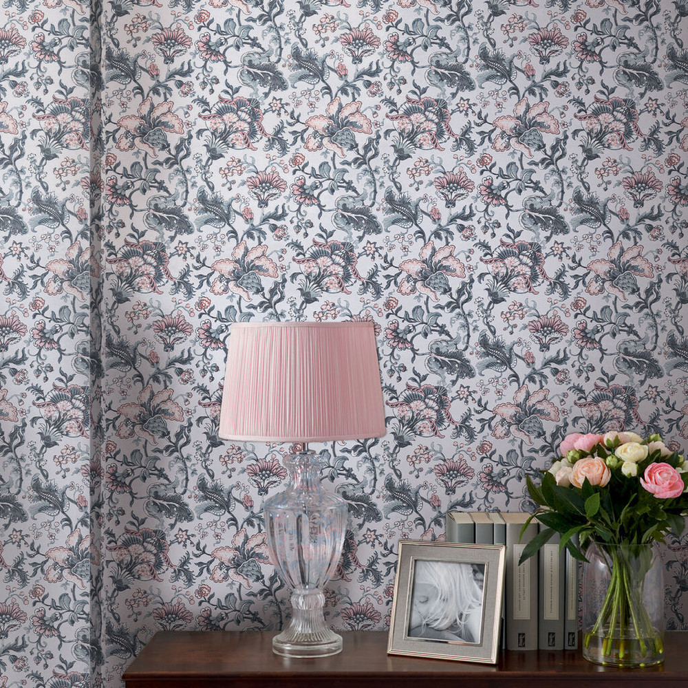 laura ashley portia pale slate wallpaper