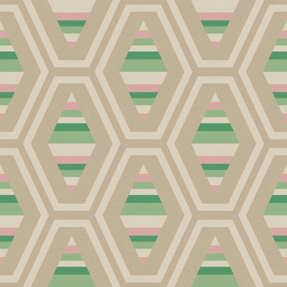 Joules Hallaton Kilim Garden Greens Wallpaper - 118581_TILE_01.jpg