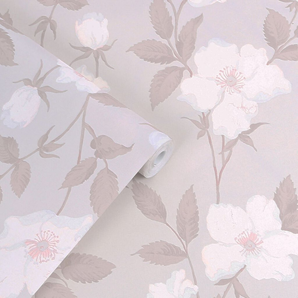 laura ashley fleurir sugared violet wallpaper