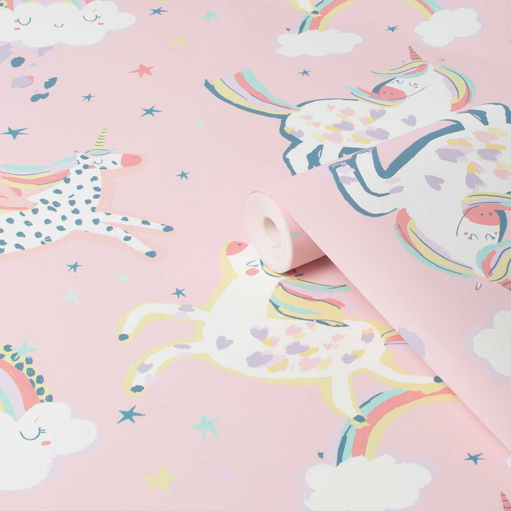 Next Party Unicorn Pink Wallpaper