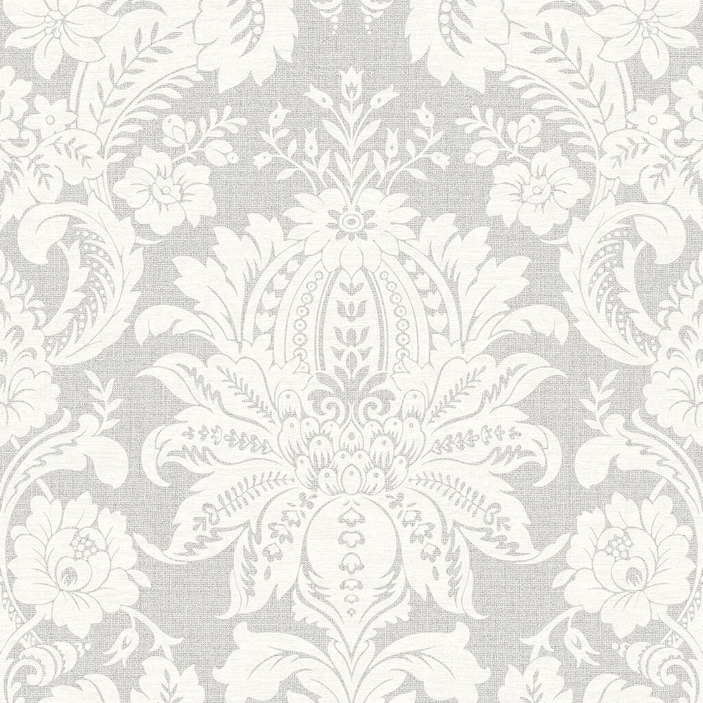 venetian damask grey wallpaper