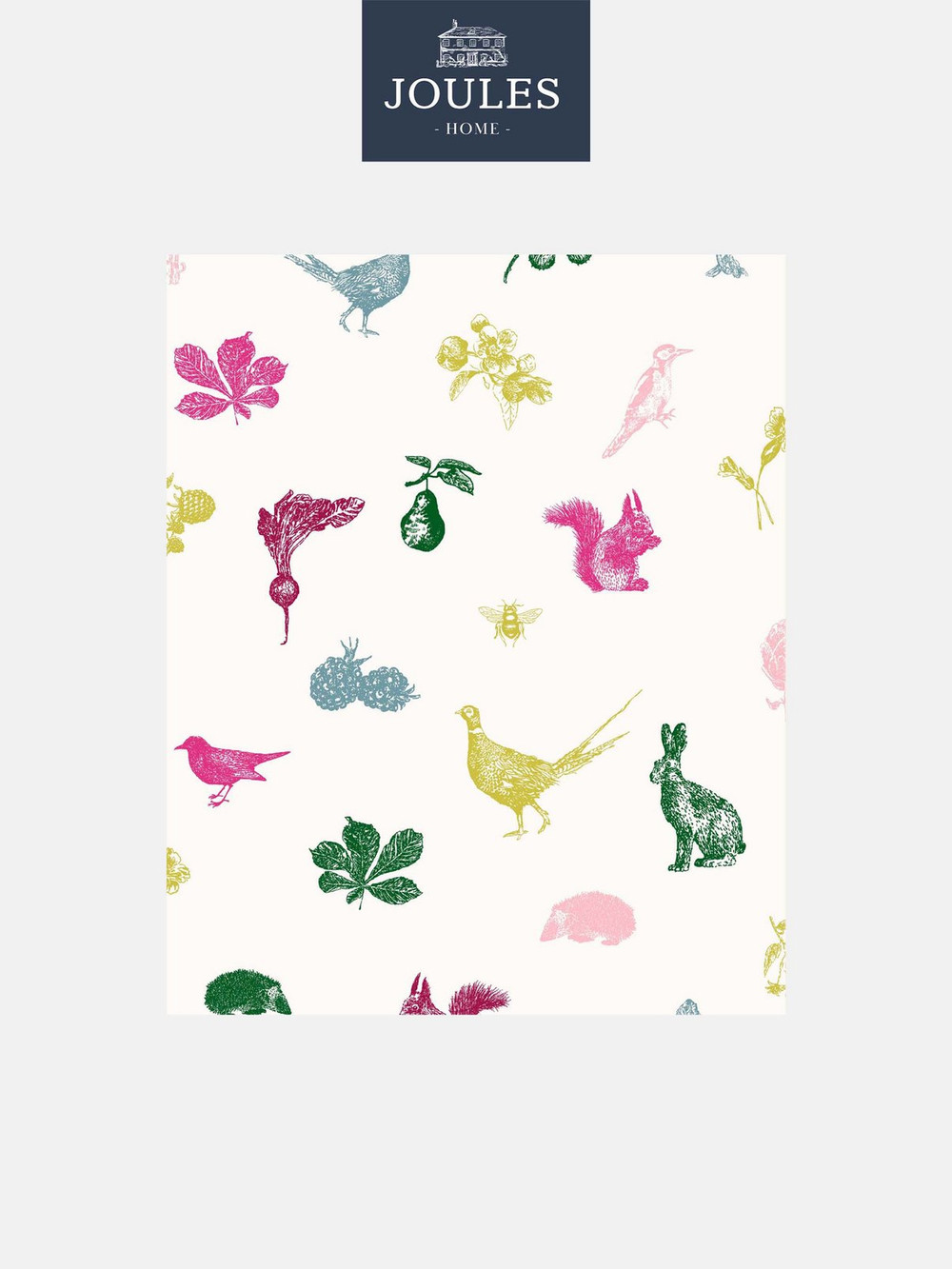 Joules Etched Woodland Creme Multi Wallpaper - 118553_TILE_ETCHED WOODLAND CREME MULTI_01.jpg