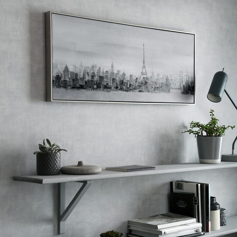 bonne nuit paris framed canvas
