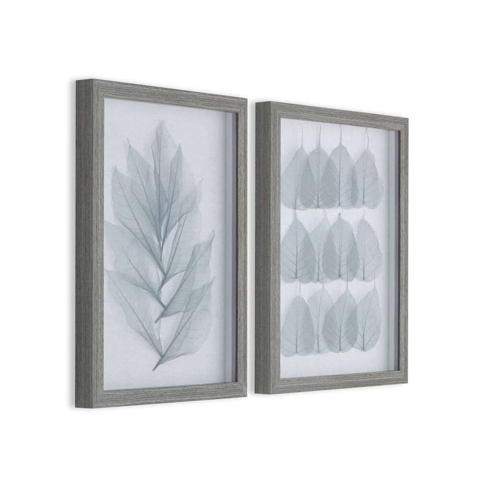 delicate leaves duo framed art