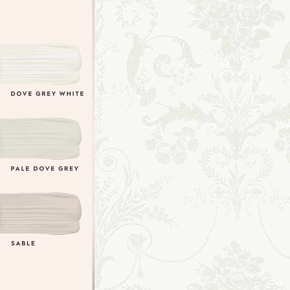 Laura Ashley Josette White Wallpaper