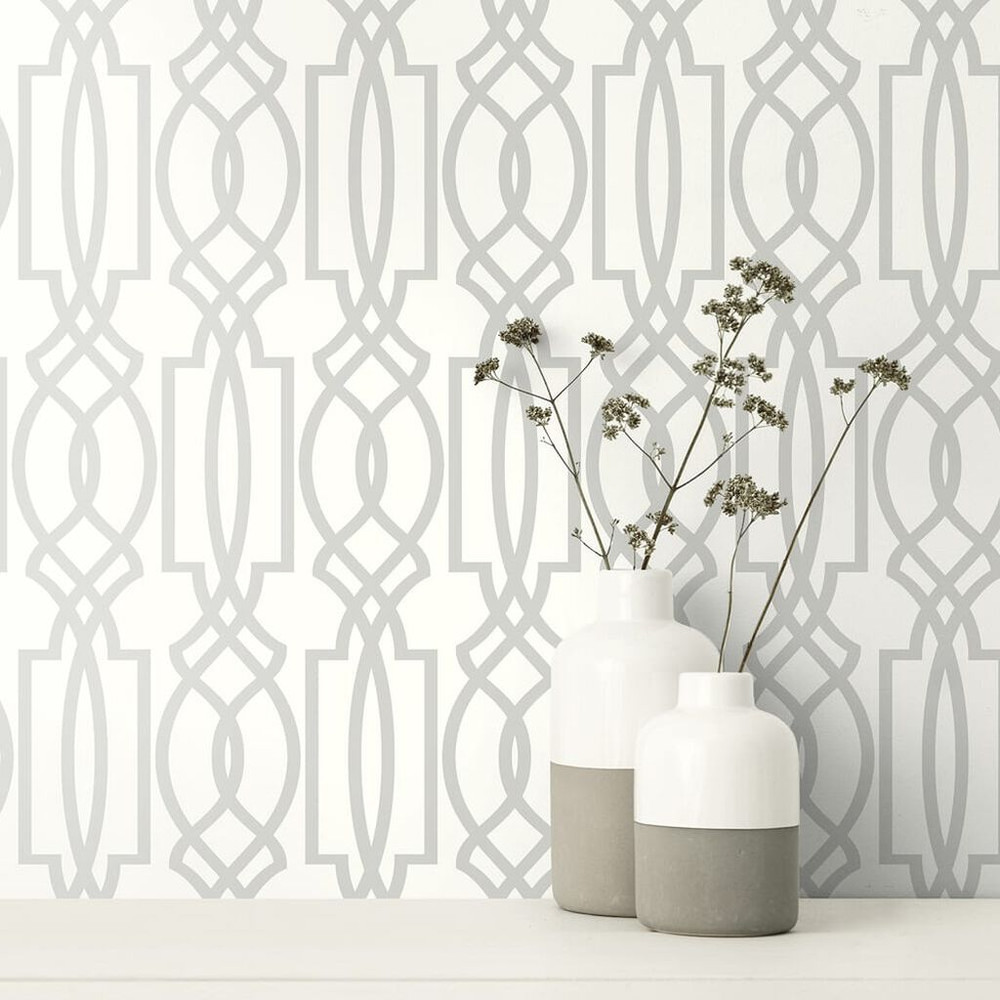 transform trellis silver wallpaper