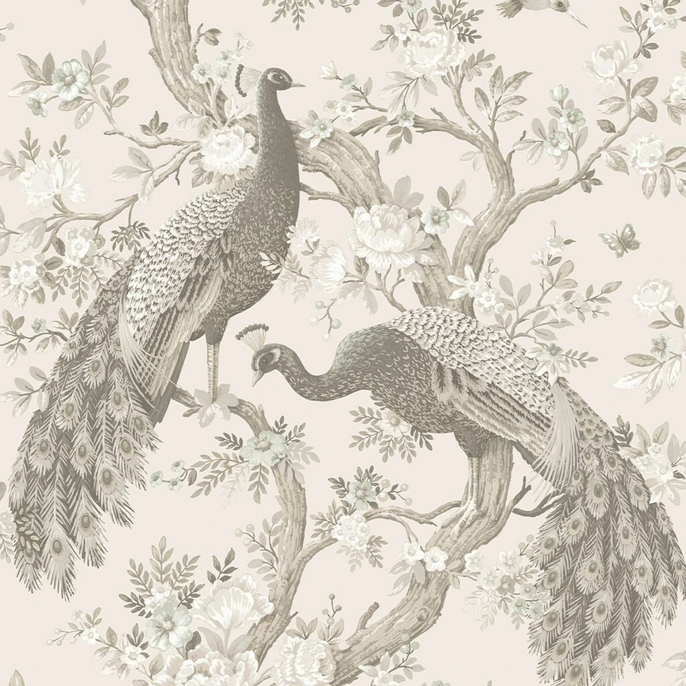 laura ashley belvedere soft truffle wallpaper