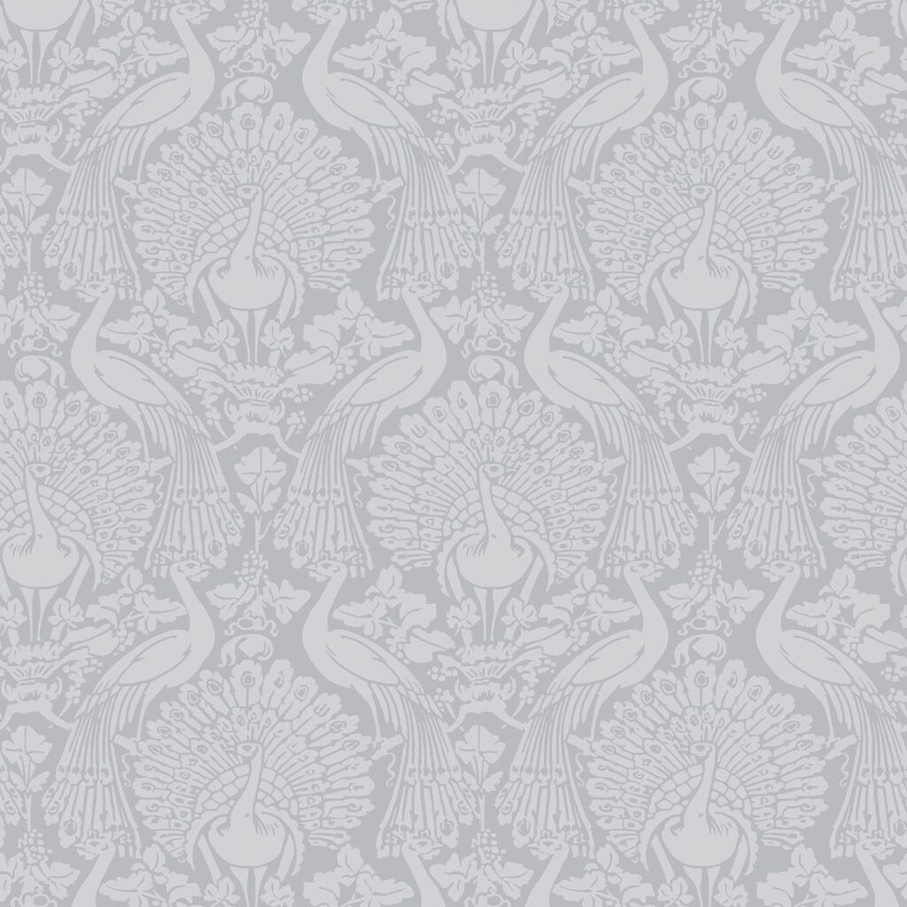 laura ashley peacock damask pale slate wallpaper