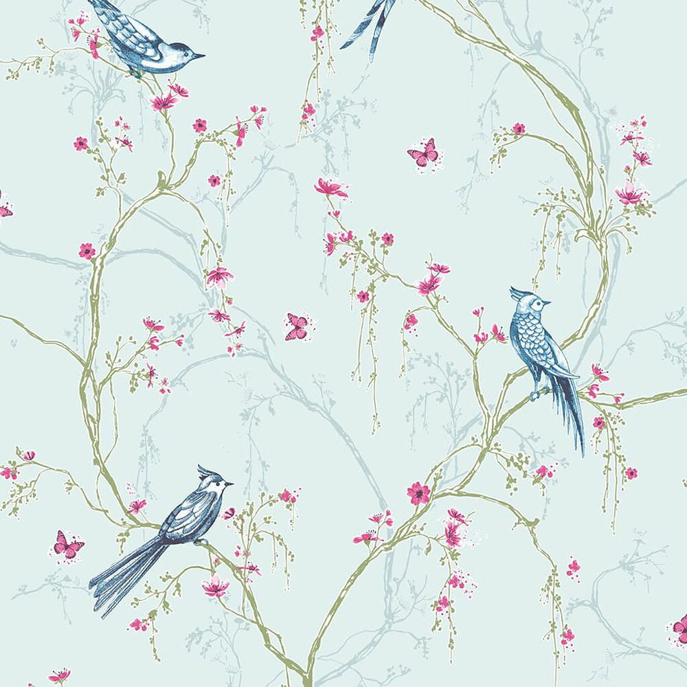 songbird duck egg wallpaper