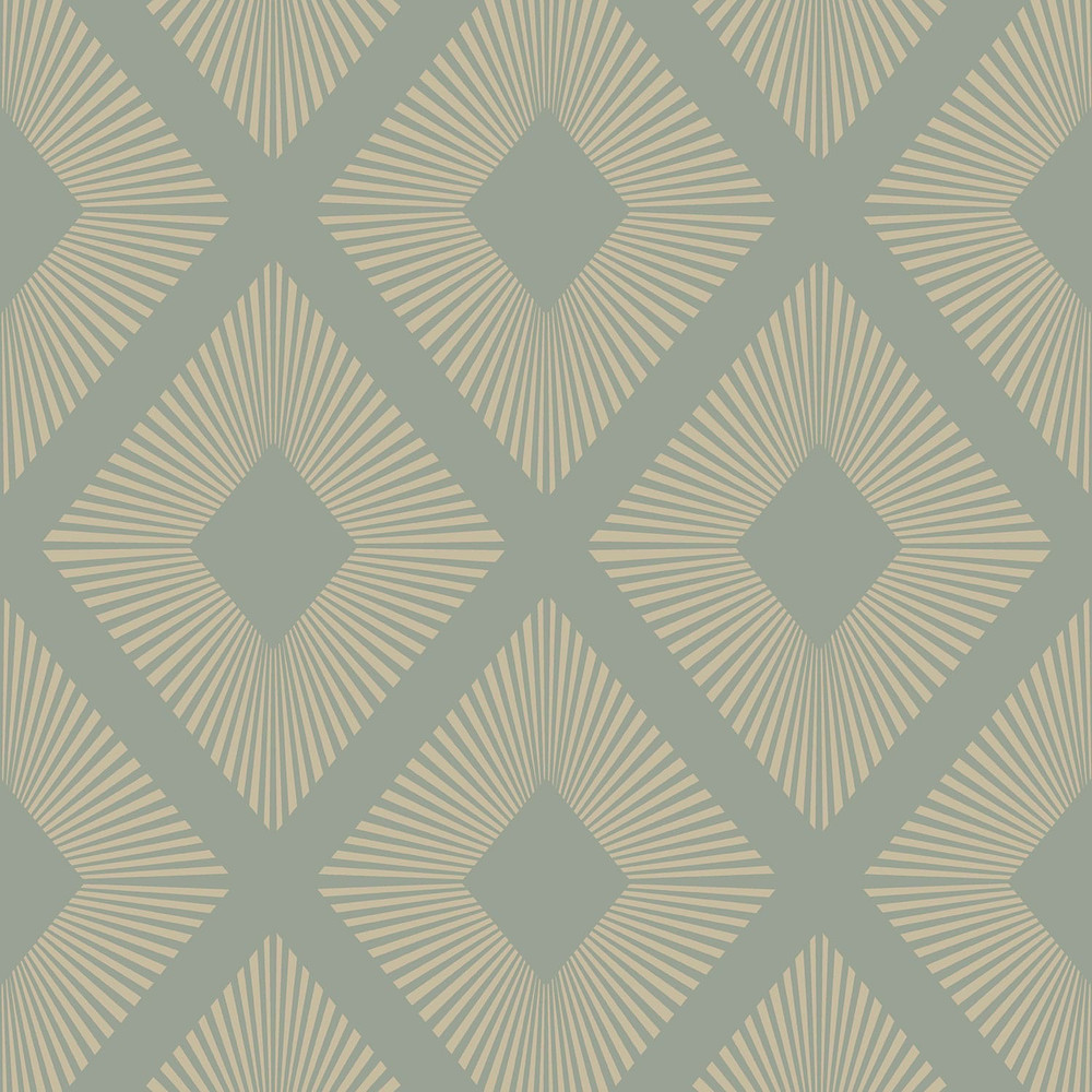 Next Deco Triangle Sage Wallpaper