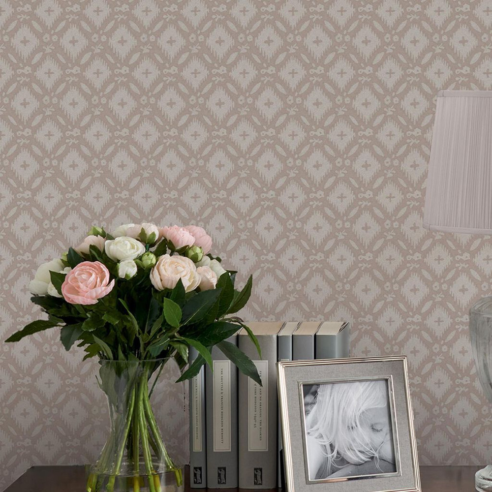 laura ashley whitebrook dove grey wallpaper