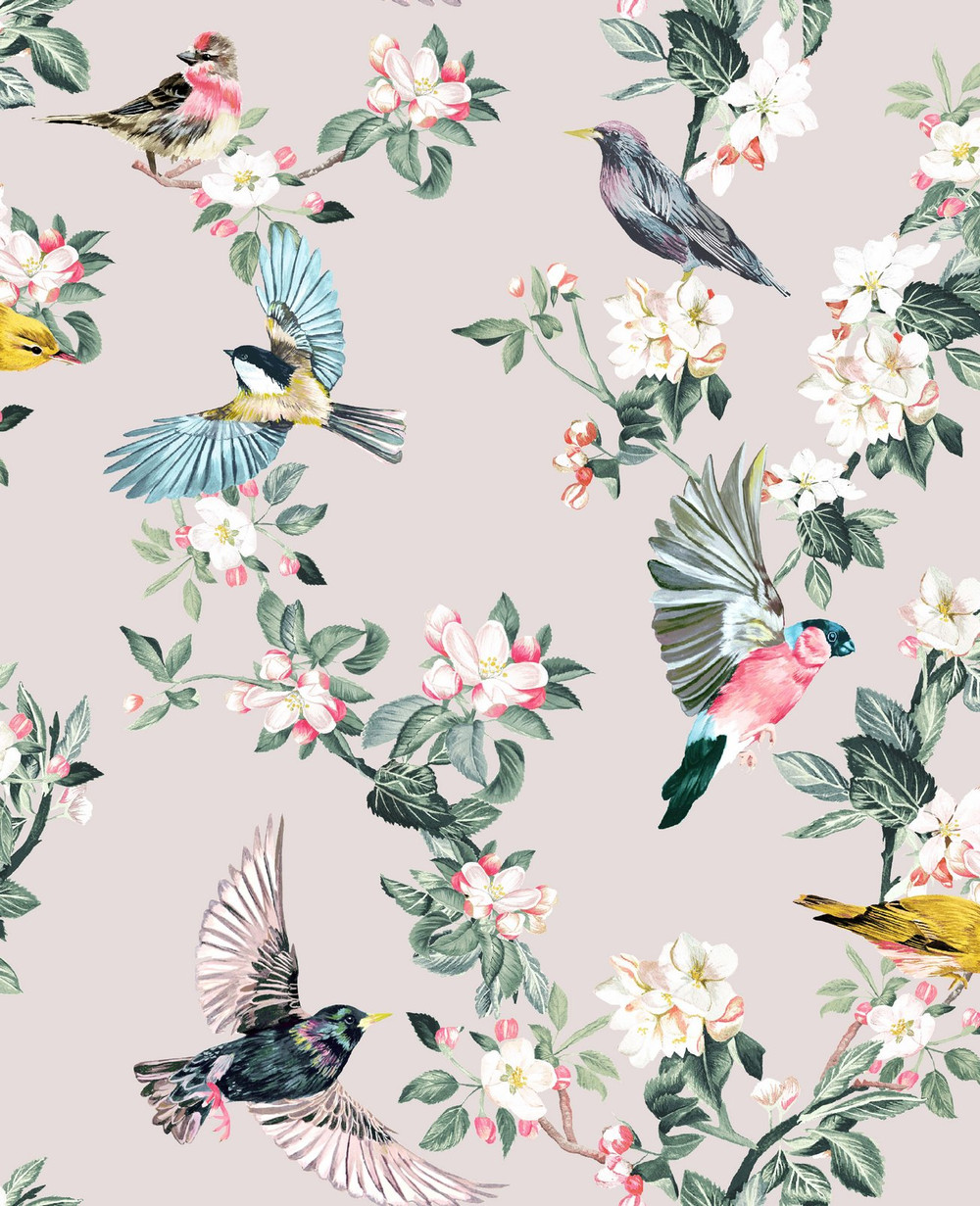 Joules Handford Garden Birds Antique Creme Wallpaper - 118562_TILE_01.jpg