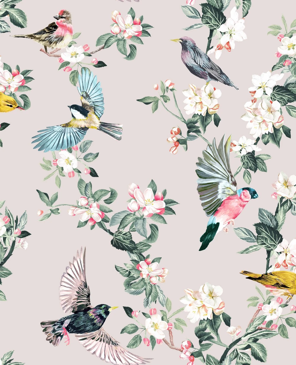 Joules Handford Garden Birds Antique Creme Wallpaper - 118562_TILE_01.jpg