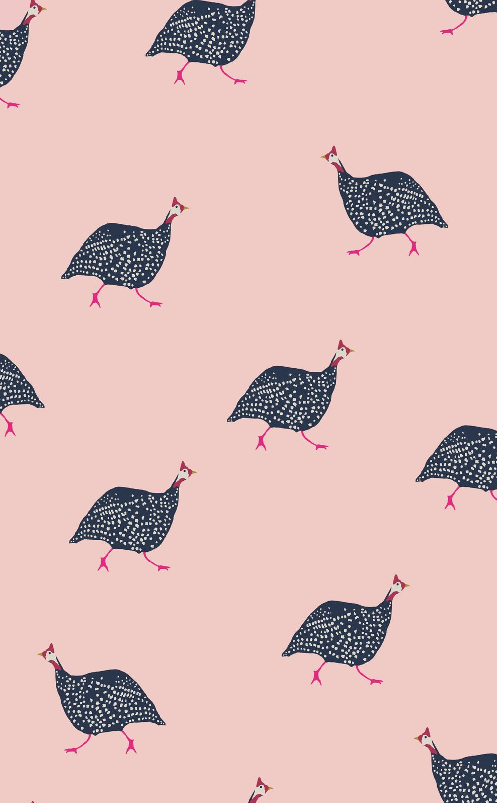 Joules Guinea Fowl Blush Pink Wallpaper - 118566_TILE_01.jpg