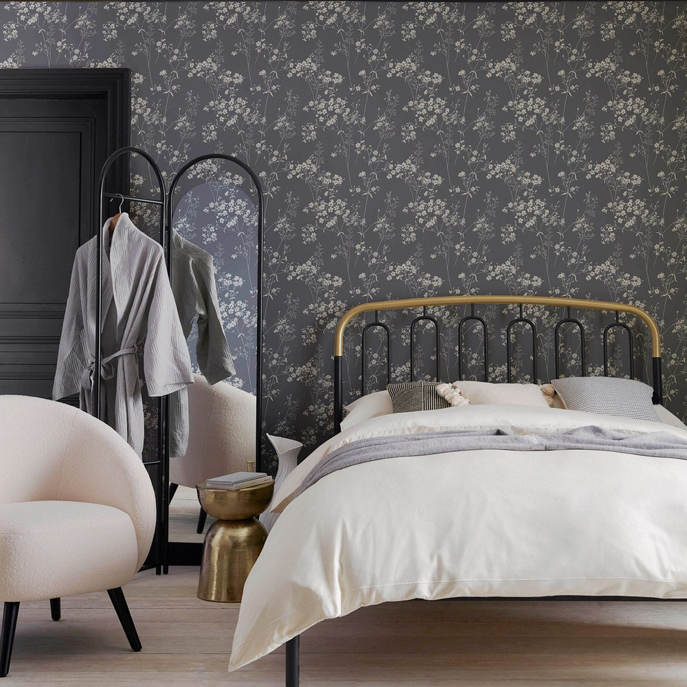 Next Leaf Navy Wallpaper