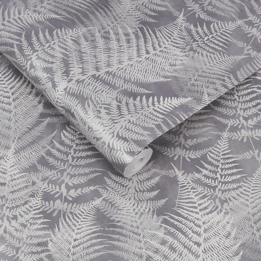 Woodland Fern Pewter Wallpaper by Clarissa Hulse - 120368_ROLLSHOT_01.jpg
