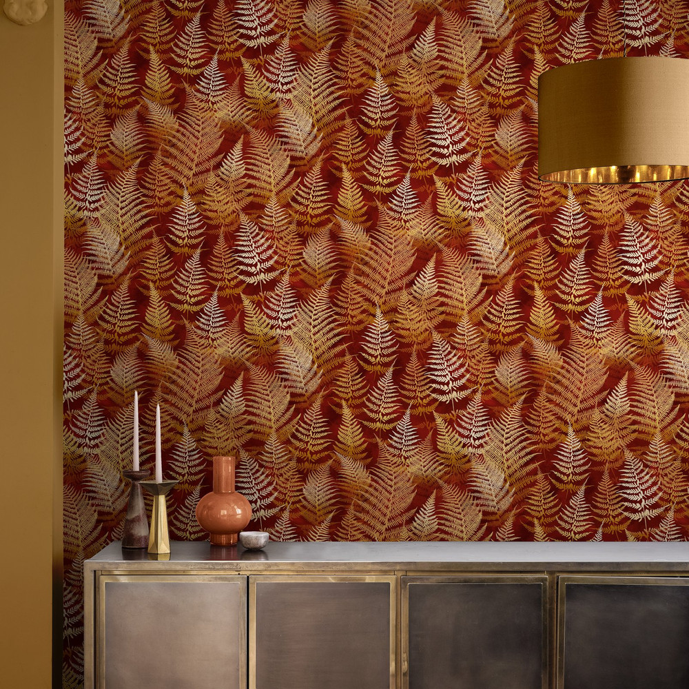 Woodland Fern Rust Wallpaper by Clarissa Hulse - 120402_ROOMSET_01.jpg