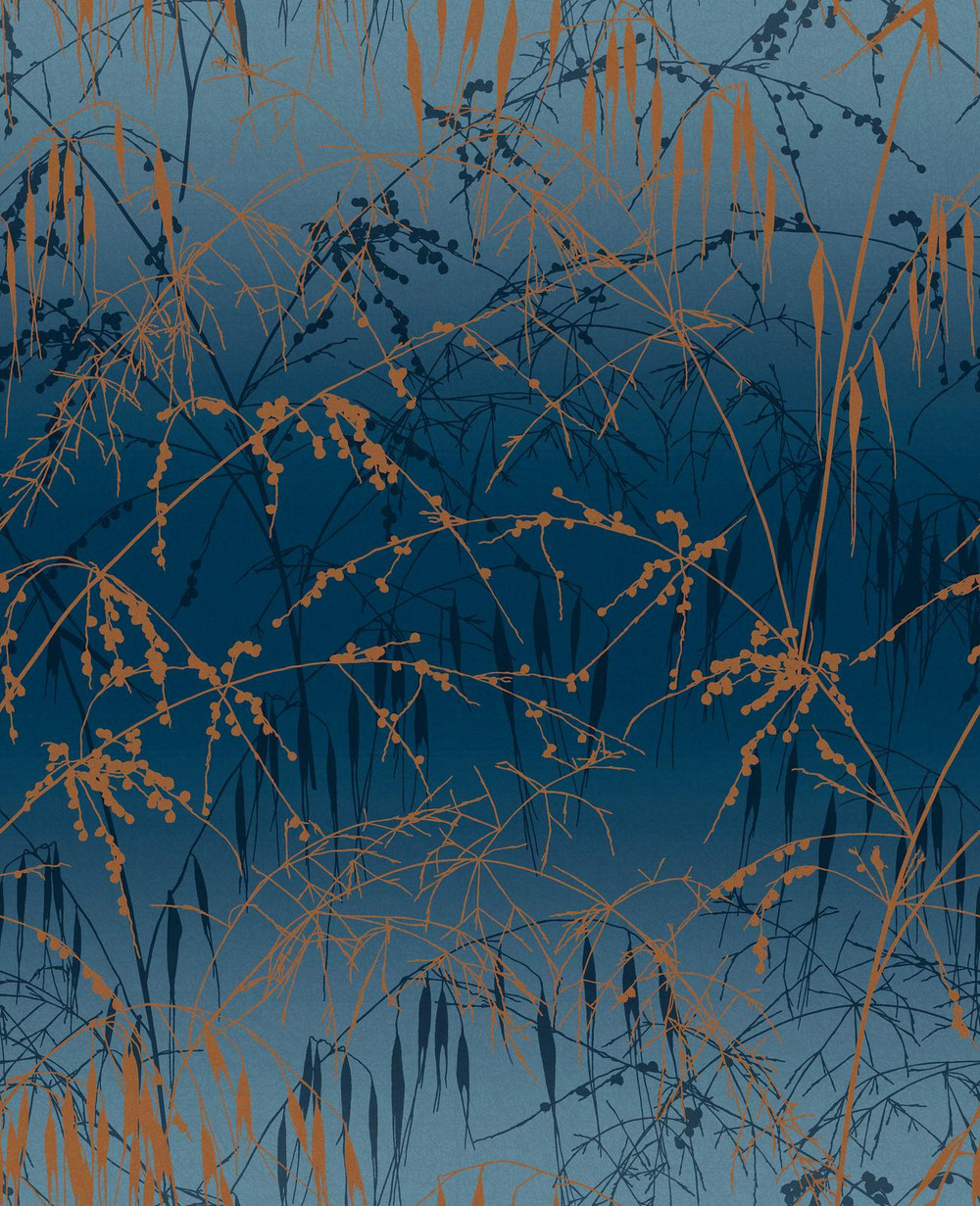 Meadow Grass French Navy & Copper Wallpaper by Clarissa Hulse - 120380_TILE_01.jpg