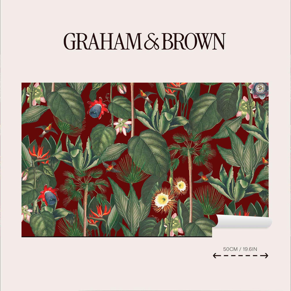 Botanique Jungle Rouge Bespoke Mural - 112476_STRIP_01.jpg